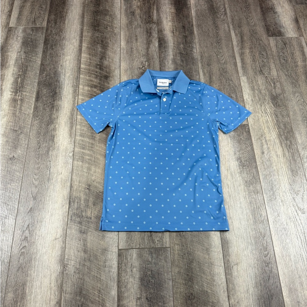 Goodfellow Mens‎ Blue Print Polo Top